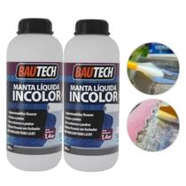 Kit 2und Manta Líquida Impermeabilizante 900ml Incolor Bautech