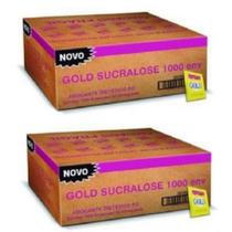 Kit 2uni Gold Adoçante Sucralose em Pó - Cx. 1000 env. - Gold