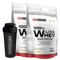 KIT 2x 100% Like Whey 1.8kg + Coqueteleira