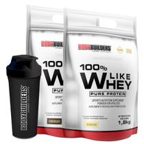 KIT 2x 100% Like Whey 1.8kg + Coqueteleira