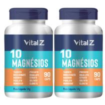 Kit 2x 1O Magnésios Vital Z 180 Capsulas Kit 2x 1O Magnésios Vital Z 180 Capsulas