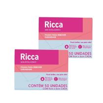 Kit 2x 50 Lenços Removedor de Oleosidade Facial Limpador 9x6cm Ricca