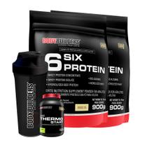 KIT 2x 6 Six Protein 900g + Thermo Start 120g Limão + Coqueteleira - Bodybuiders - Bodybuilders