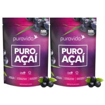 Kit 2x Açaí Liofilizado Orgânico 200g Puravida Antioxidante Premium Kit 2x Açaí Liofilizado Orgânico 200g Puravida Antioxidante Premium