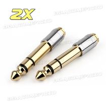 Kit 2x Adaptador P10 Fone P2 Akg Koss Sony Roland Estéreo