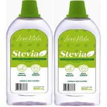 Kit 2x Adoçante Stevia 100ml 100% Natural Não Amarga