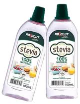 Kit 2x Adoçante Stevia 100ml 100% Natural zero amargor