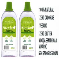 Kit 2x Adoçante Stevia 100ml 100% Natural zero amargor