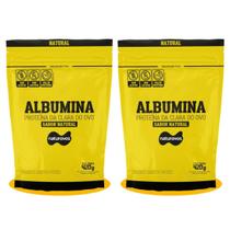 Kit 2x Albumina Naturovos 420g Sabor Natural