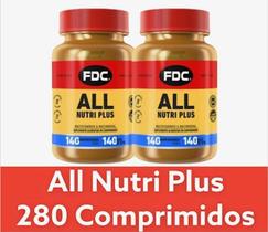 Kit 2x All Nutri Plus Polivitamínico Importado 140 Comp Fdc