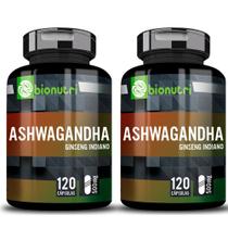 Kit 2x Ashwaganda Ginseng Índiano Natural 120 Cápsulas Bionutri