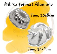 Kit 2x Assadeira Forma De Bolo Gomada 4 (20x8cm) Vulcão G