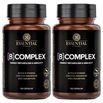 Kit 2x B Complex Vitaminas do Complexo B + Magnésio - 120 Caps cada - Essential Nutrition