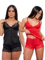 KIT 2x Baby Doll Sexy Com Detalhes Em Renda Sedução KIT 2x Baby Doll Sexy Com Detalhes Em Renda Sedução