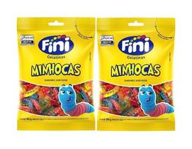 Kit 2x Bala Fini Gelatina Minhoca Brilho 100g - Cimed Kit 2x Bala Fini Gelatina Minhoca Brilho 100g - Cimed