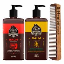 Kit 2x Balm Barba Negra Lemon Bone e Pente Duplo Don Alcides Kit 2x Balm Barba Negra Lemon Bone e Pente Duplo Don Alcides