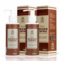 Kit 2x Balm Escurecedor Barba E Cabelo Brown Control You Man