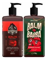 Kit 2x Balm Hidratante Para Barba Negra Guaraná Don Alcides