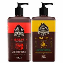 Kit 2x Balm Para Barba Negra e Lemon Bone 120g Don Alcides