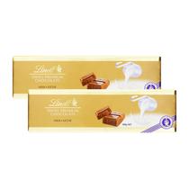 Kit 2x Barra de Chocolate Lindt Swiss Gold Bar Milk 300g