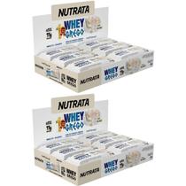 Kit 2X Barra Whey Grego Bar - 12 Unidades de 40g Beijinho - Nutrata Kit 2X Barra Whey Grego Bar - 12 Unidades de 40g Beijinho - Nutrata