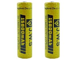 Kit 2x Bateria JWS 18650 15800mAh 4.2V com Chip de Proteção - Sem Efeito Memória