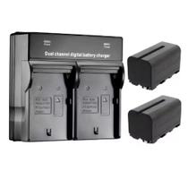 Kit 2x Bateria NP-F970 Com Carregador Duplo Kit 2x Bateria NP-F970 Com Carregador Duplo