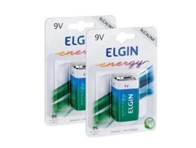 Kit 2X Baterias 9V Alcalina C/2 Ht01 82158 Elgin