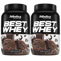 Kit 2X Best Whey - 900g Double Chocolate - Atlhetica Nutrition Kit 2X Best Whey - 900g Double Chocolate - Atlhetica Nutrition