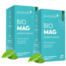 kit 2x Bio Mag - Magnésio Quelato - 60 Capsulas cada - Pura Vida