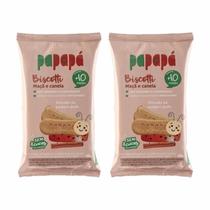 Kit 2X: Biscoito Infantil Biscotti Maçã E Canela Papapá 60G