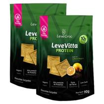 Kit 2X: Biscoito Leve Vitta Protein Lemon Pepper Leve Croc