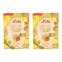 Kit 2X: Biscoito Proteico Com Alho Poró Sem Glúten Alere 55G