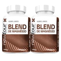 Kit 2x Blend de Magnésio de Malato Quelato Treonato 60 Caps 500mg NewFour Kit 2x Blend de Magnésio de Malato Quelato Treonato 60 Caps 500mg NewFour