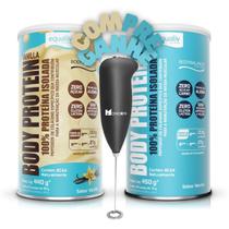 Kit 2x Body Protein Isolada 440g/600g Equaliv + Mixer