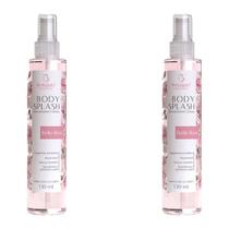 Kit 2x Body Splash Desodorante Colônia Belle Rose 130ml