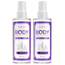 Kit 2x Body Splash Desodorante Colônia Cabelo e Corpo Madri 200ml MaryLife Kit 2x Body Splash Desodorante Colônia Cabelo e Corpo Madri 200ml MaryLife