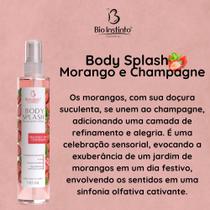 Kit 2x Body Splash Desodorante Colônia Morango com Champagne 130ml