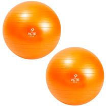 Kit 2x Bola Pilates Yoga Abdominal Ginástica Fitness 45cm Suporta até 250KG Antiderrapante - Acte