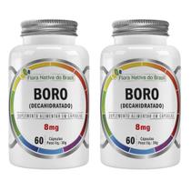 Kit 2x Boro Decahidratado 8mg 60 Capsulas Flora Nativa
