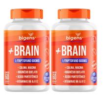 KIT 2x + BRAIN L-TRIPTOFANO COLINA 60 CAPS BIGENS