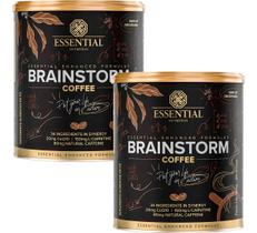 Kit 2x Brainstorm Coffee Com Coq10 + Tcm - Café com Especiarias - 186g - Essential Nutrition