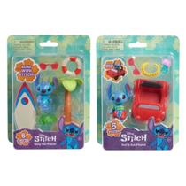 Kit 2x Brinquedo Stitch Playset Boneco c/ Acessórios Sunny