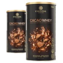 Kit 2x Cacao Whey Isolado E Hidrolisado 840g Essential Nutrition
