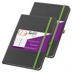 Kit 2x Caderneta Classic 14x21cm 80 Fls Pautadas Preto e Verde Claro