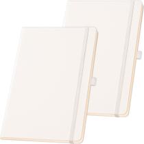 Kit 2x Caderneta de Anotações 13,7x21cm 80 Fls Sem Pauta Branco