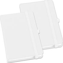 Kit 2x Caderneta de Anotações 14x21cm 80 Fls Sem Pauta Branco