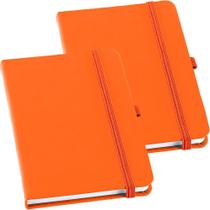 Kit 2x Caderneta de Anotações 9x14cm 80 Fls Sem Pauta Laranja Kit 2x Caderneta de Anotações 9x14cm 80 Fls Sem Pauta Laranja