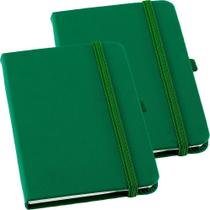Kit 2x Caderneta de Anotações 9x14cm 80 Fls Sem Pauta Verde