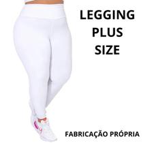 KIT 2X Calça LEGGING PLUS SIZE Branca Feminina, Academia, Uniformes, Medicina, Enfermagem, Dentistas